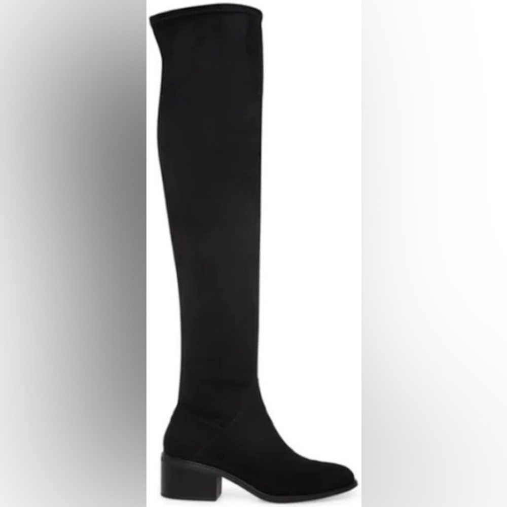 Steve Madden Black Suede Over-the-Knee Boots